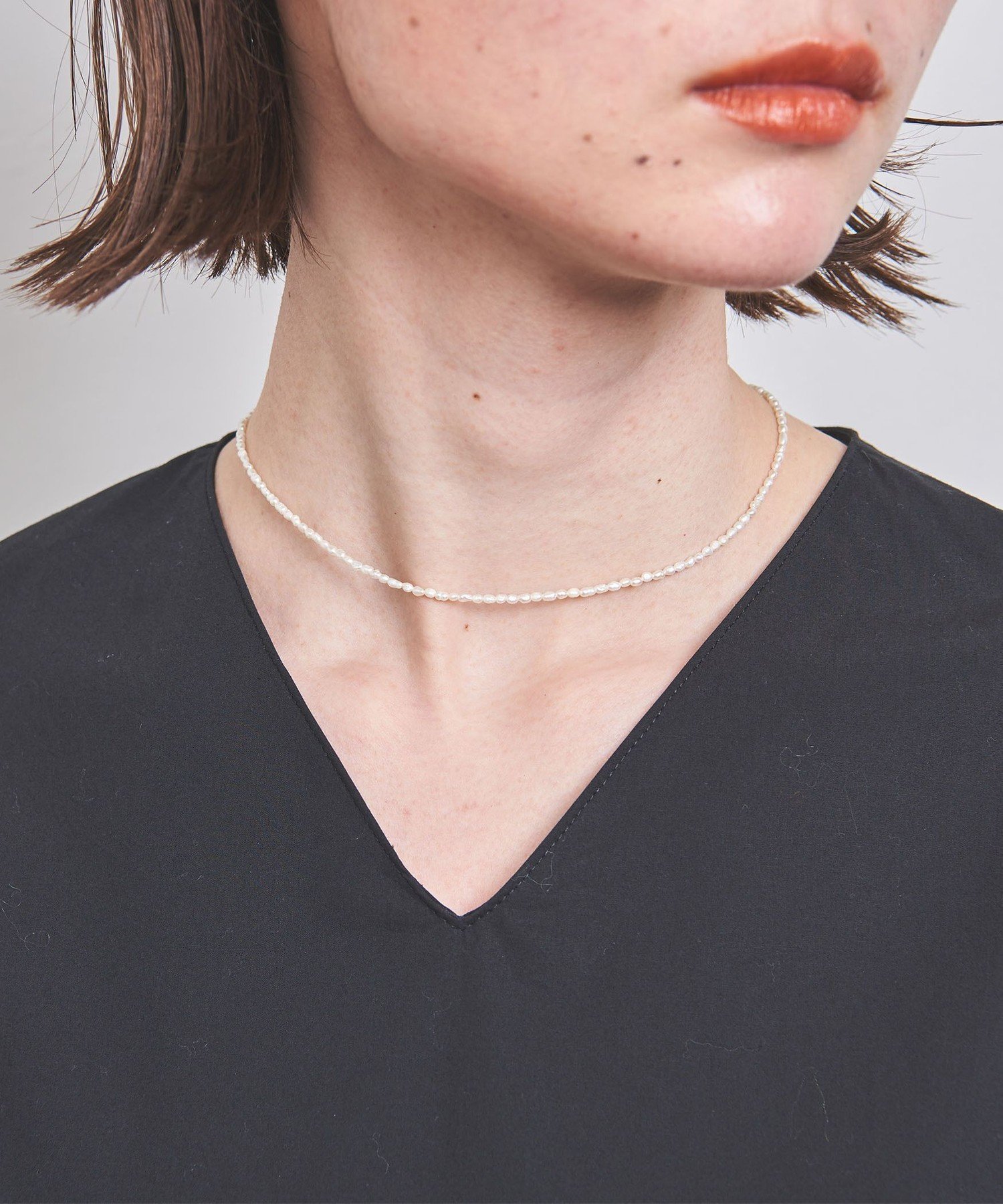 les bon bon les bon bon/gloss choker グロス チョーカー ヘマタイト 天然石 淡水パール ジュエリー ギフト MADE IN JAPAN 日本製 ルボンボン セットアップセブン アクセサリー・腕時計 チョーカー シルバー【送料無料】