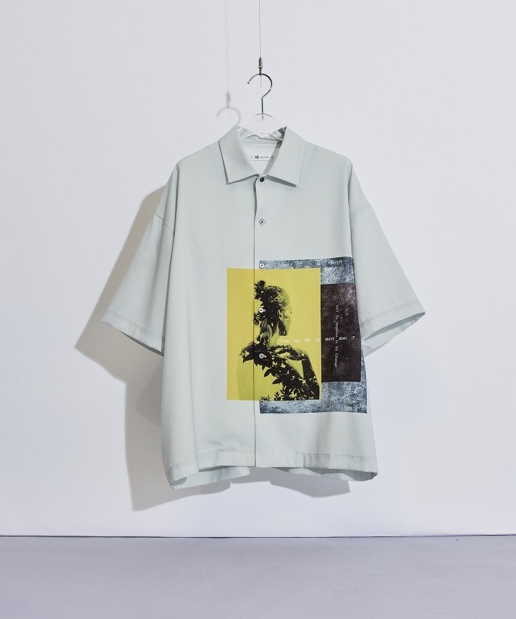 tk.TAKEO KIKUCHI ネガポートレートシャツ ティーケータケオキクチ トップス シャツ・ブラウス グレー ブラック ブルー【送料無料】のサムネイル