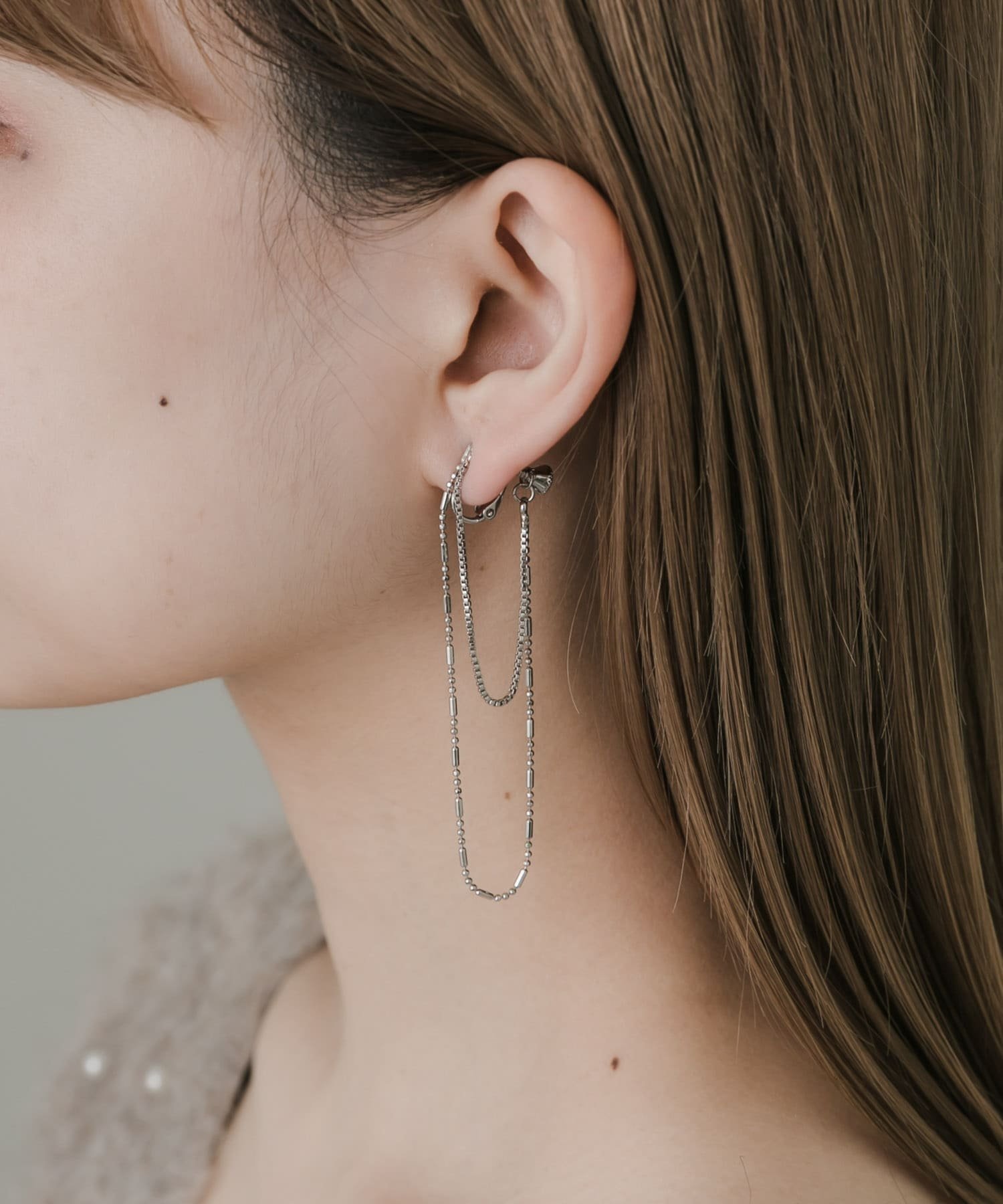 【SALE/50%OFF】SMELLY チェーンループイヤリング スメリー アクセサリー・腕時計 イヤリング・イヤーカフ ブラック