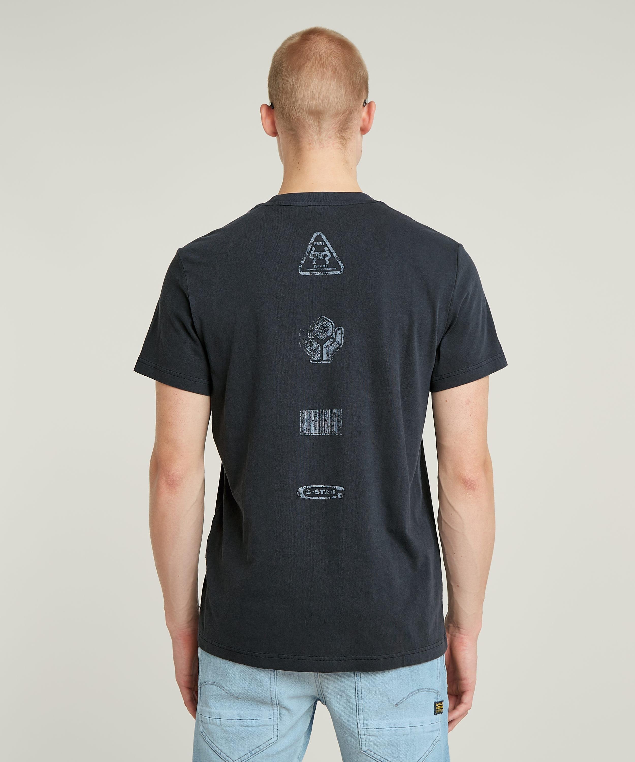 【公式ショップ】SHIPPING GRAPHIC OVERDYED T-SHIRT/オーバーダイルーズグラフィックTシャツ ジースターロゥ トップス カットソー・Tシャツ ネイビー