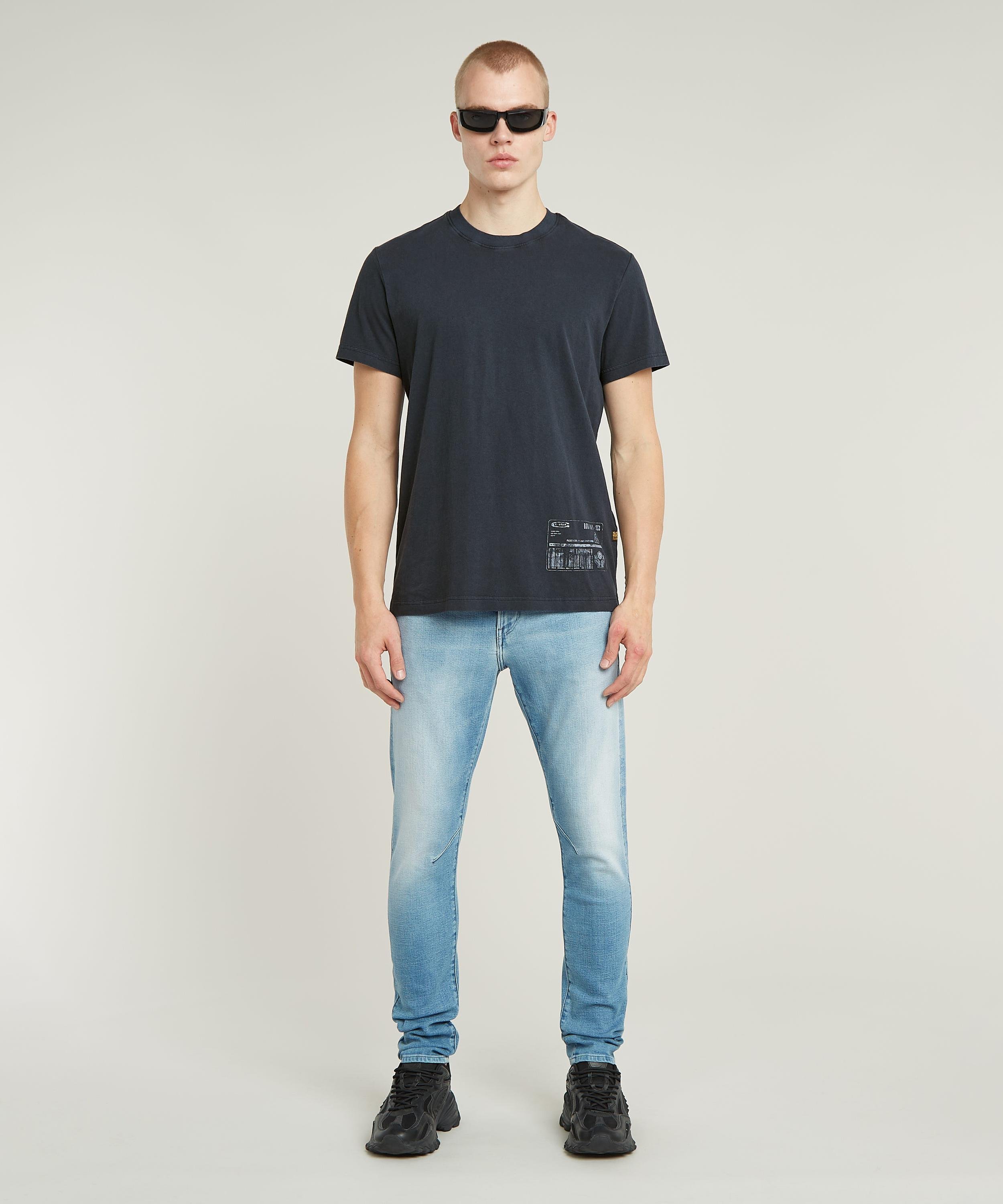 【公式ショップ】SHIPPING GRAPHIC OVERDYED T-SHIRT/オーバーダイルーズグラフィックTシャツ ジースターロゥ トップス カットソー・Tシャツ ネイビー