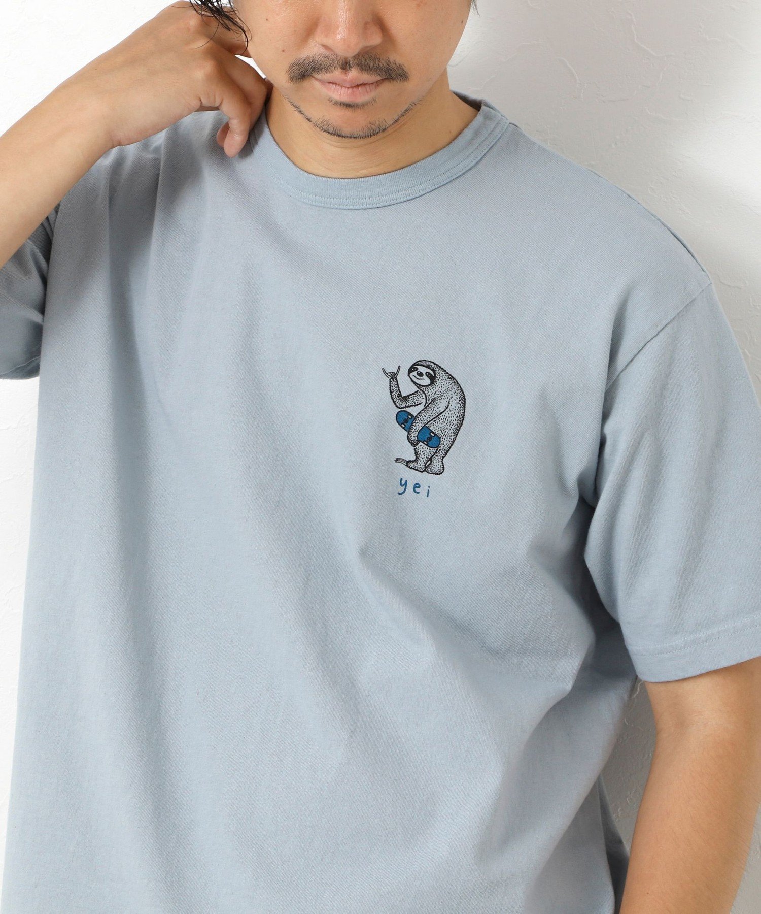 【SALE／45%OFF】NOLLEY'S goodman 【STONEWOLD】yei 2 プリントTシャツ 25SS ノーリーズ トップス カットソー・Tシャツ グレー ブルー ホワイト【送料無料】のサムネイル