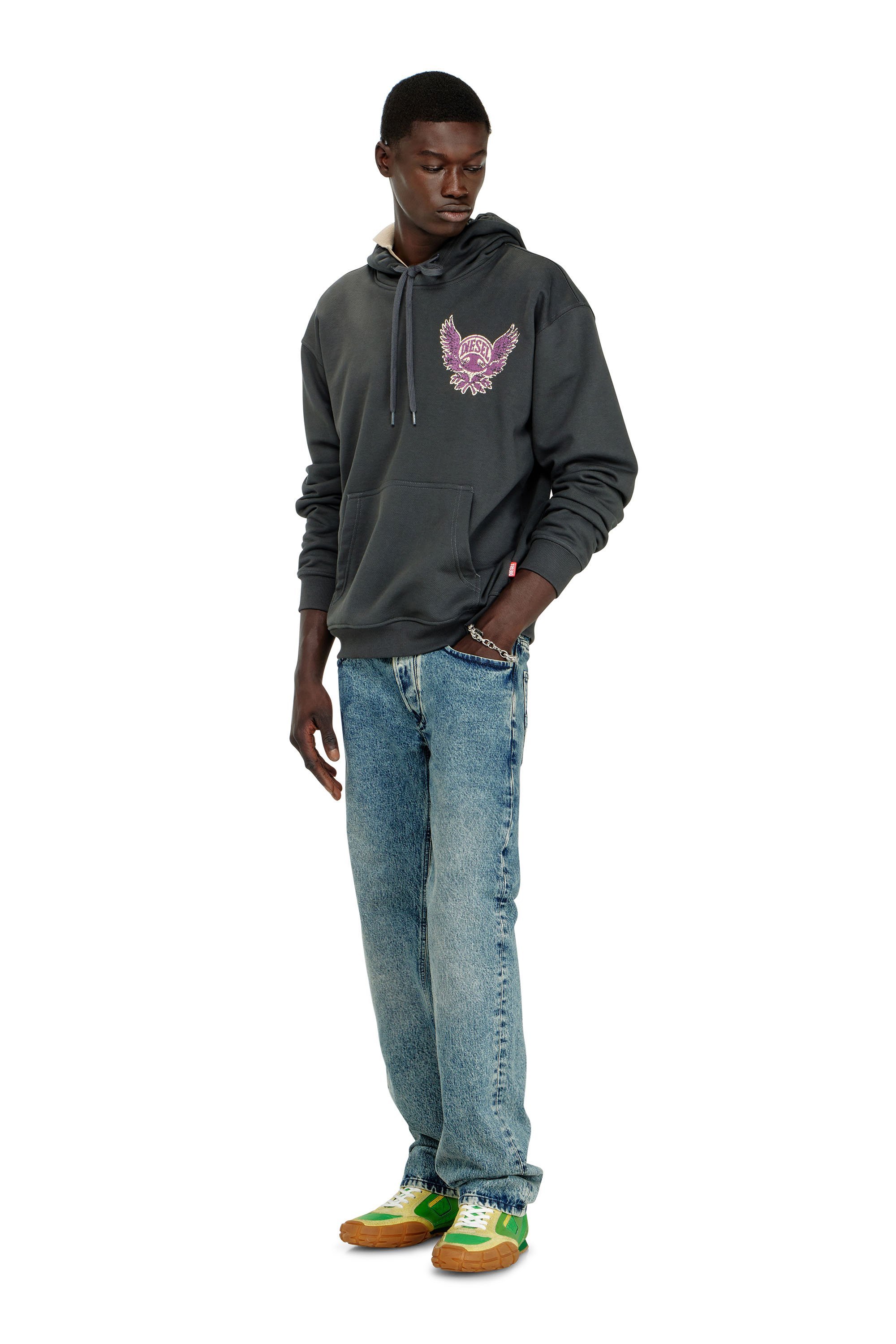 メンズ プルオーバーパーカー S-NORM-HOOD-AA2 ディーゼル トップス パーカー・フーディー グレー ブラウン