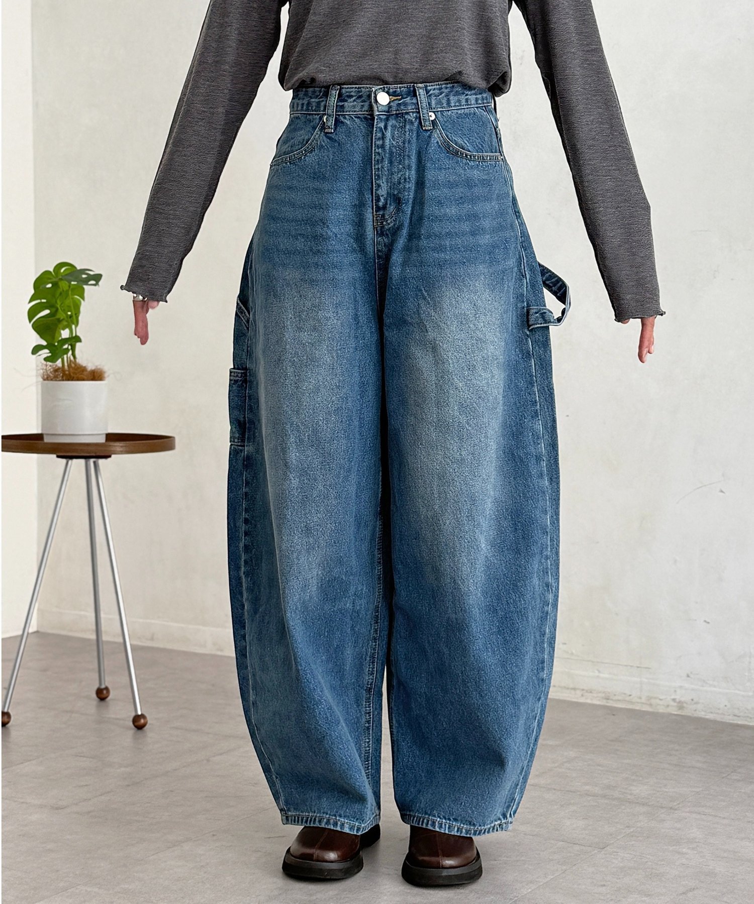 【WEB限定】ハートポケットカーブデニム シーピーシーエム パンツ その他のパンツ ブルー ブラック
