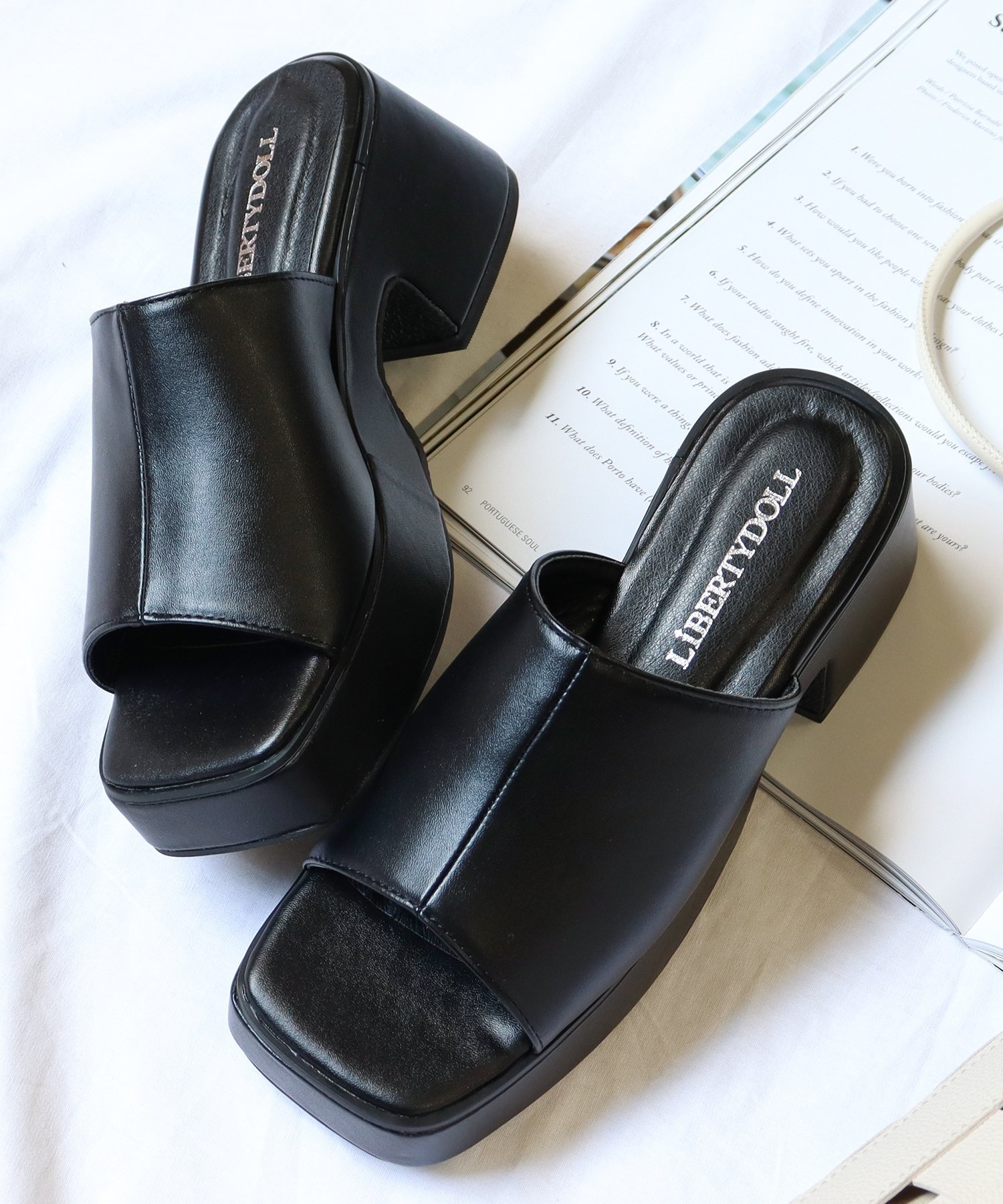 【SALE/20%OFF】LibertyDoll 7cmヒール ワンピース 韓国ファッション パルキー厚底サンダル ☆4129 サンエーフットウェアー シューズ...