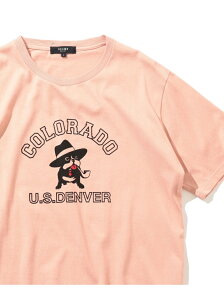【SALE／30%OFF】BEAMS HEART BEAMS HEART / コロラド ドッグ プリント Tシャツ ビームス アウトレット トップス カットソー・Tシャツ ピンク ホワイト