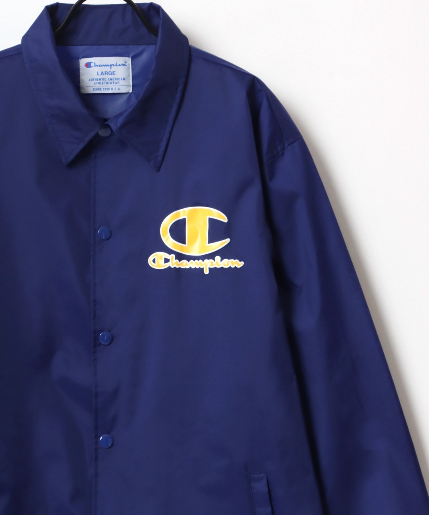 チャンピオン コーチジャケット メンズ 【SALE／20%OFF】Champion チャンピオン コーチジャケット メンズ ビッグシルエット ロゴ ラザル ジャケット・アウター ブルゾン・ジャンパー ネイビー ブラック【送料無料】