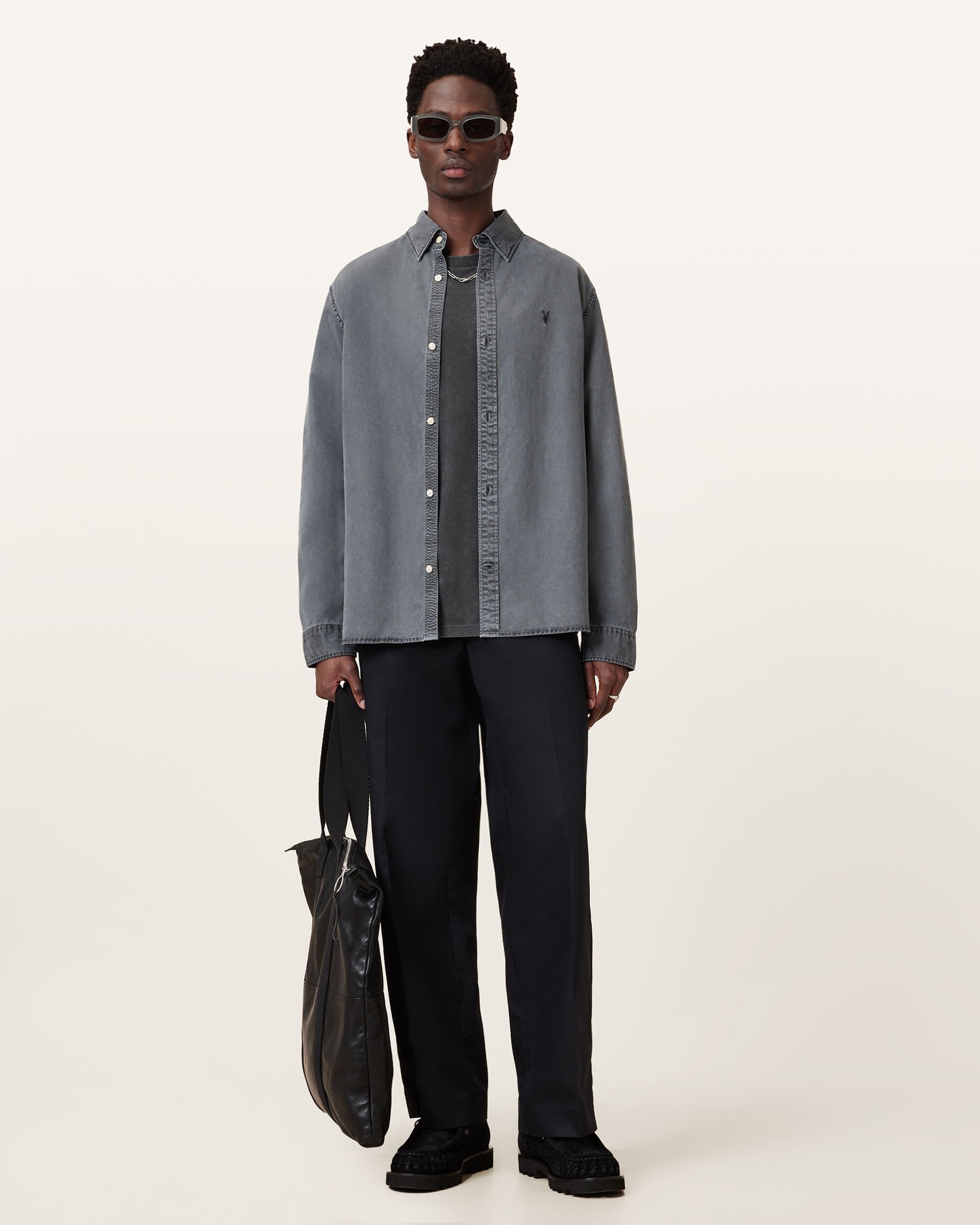 【SALE／30%OFF】ALLSAINTS (M)SAKA SS CREW オールセインツ トップス カットソー・Tシャツ グレー【送料無料】