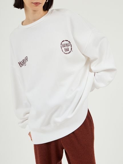 emmi 【emmi×GOOD ROCK SPEED】カレッジワイドボディクルースウェット エミ トップス パーカー・フーディー ホワイト【送料無料】