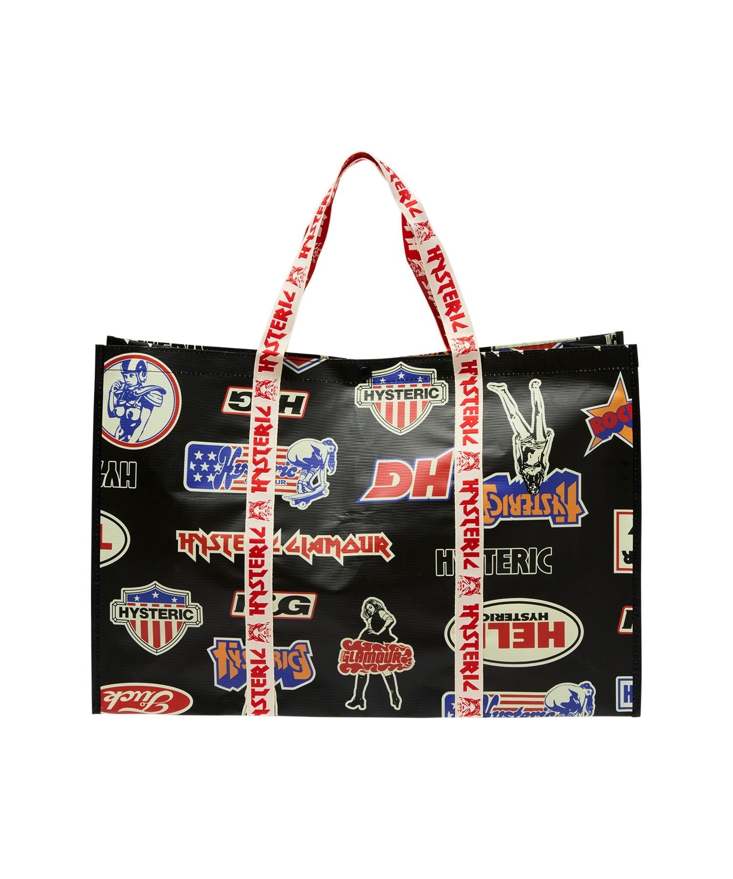 HYSTERIC GLAMOUR ROCK CITY柄 ビッグトートバッグ ヒステリックグラマー バッグ トートバッグ ブラック【送料無料】