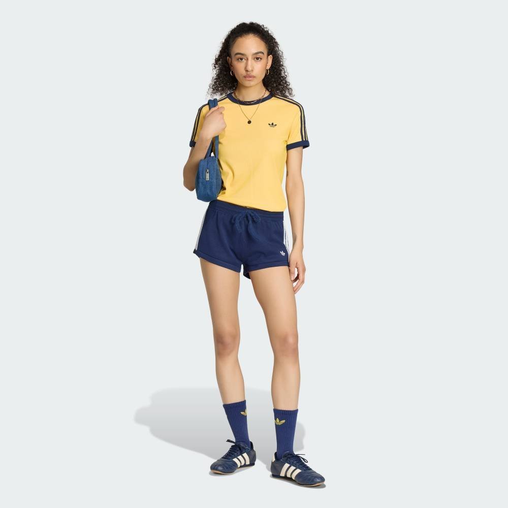 【公式】アディダス adidas 返品可 ヘザー 3S カリ Tシャツ アディダス トップス カットソー・Tシャツ イエロー