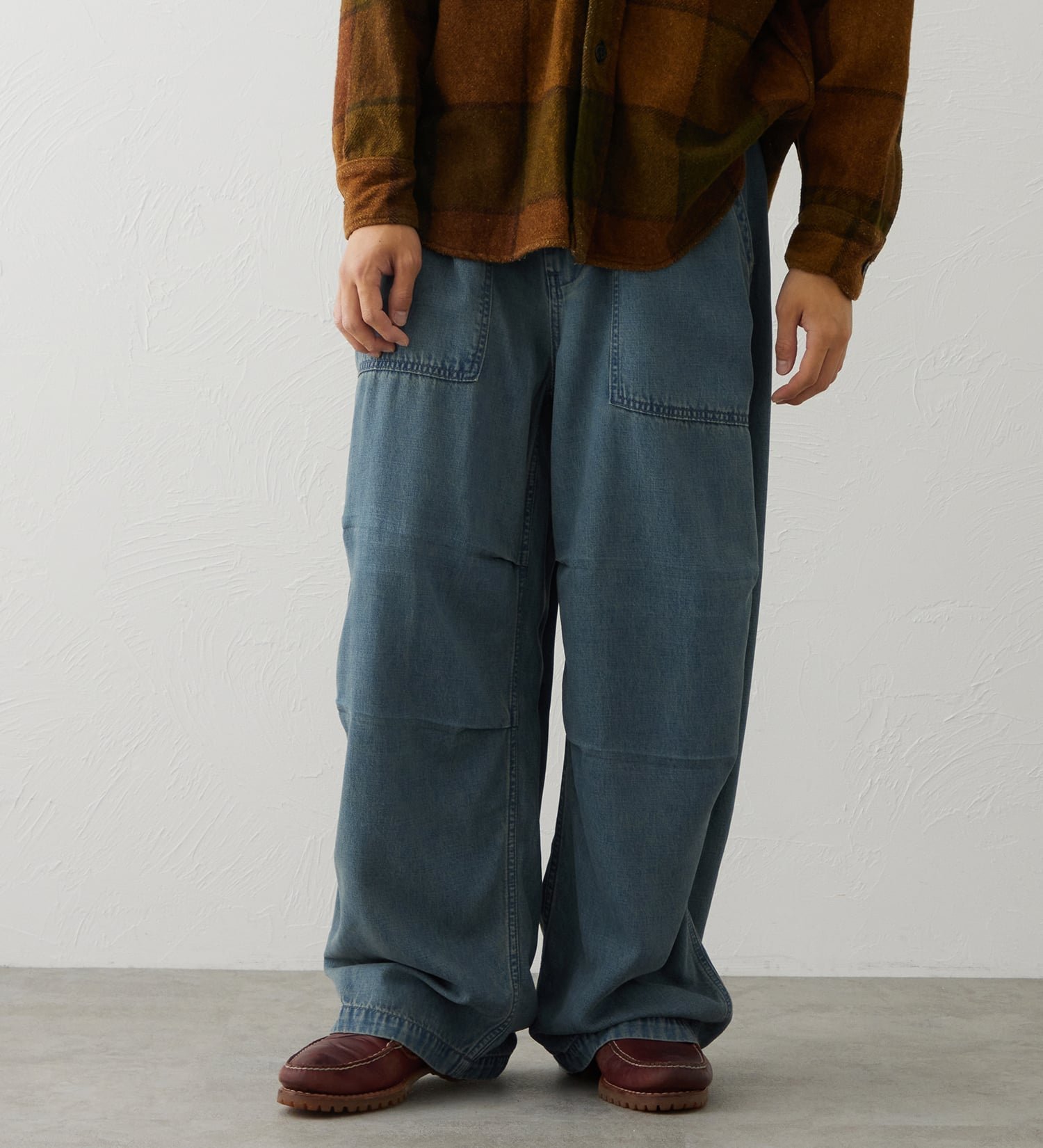 EDWIN SUNDAY JEANS デニムベイカーバレルパンツ【吸湿/速乾】 エドウインオンラインモール パンツ ジーンズ・デニムパンツ ブルー