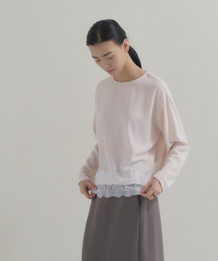 cloenc レースドッキングブラウス クロエンス トップス シャツ・ブラウス ホワイト