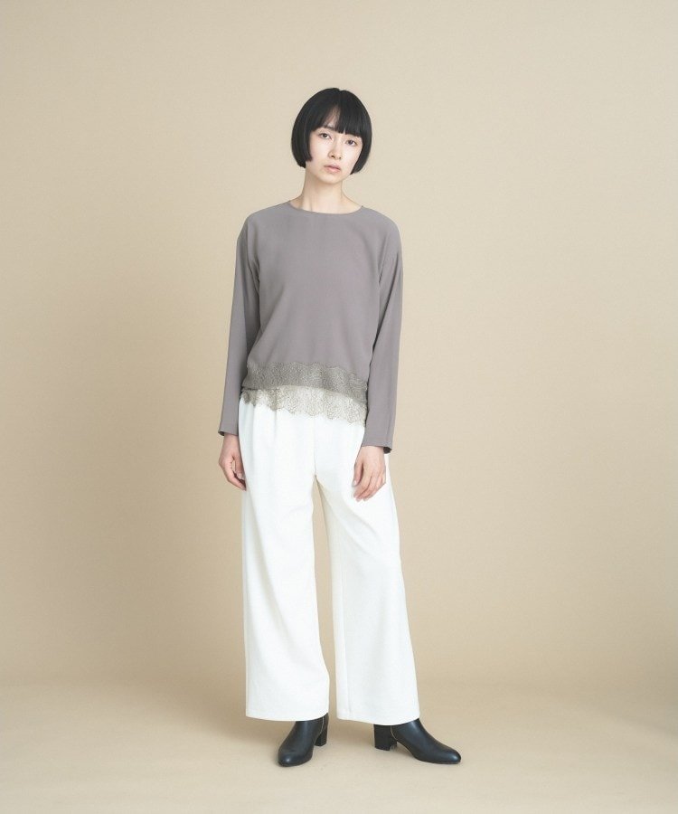 cloenc レースドッキングブラウス クロエンス トップス シャツ・ブラウス ホワイト