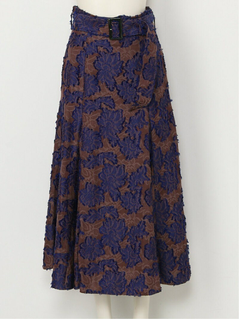 【SALE／45%OFF】FRAY I.D 麻混ジャガードフレアースカート フレイ アイディー スカート その他のスカート ブラウン ホワイト グリーン【送料無料】のサムネイル