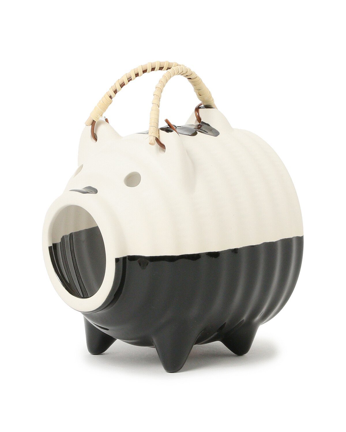 BEAMS JAPAN BEAMS JAPAN / 別注 萬古焼 2トーン 蚊やり豚 大 ビームス ジャパン インテリア・生活雑貨 その他のインテリア・生活雑貨 ブラック レッド オレンジ グリーン【送料無料】のサムネイル