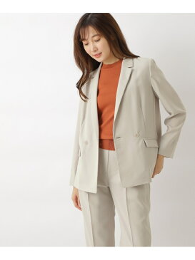 【SALE/50%OFF】NATURAL BEAUTY BASIC ハイツイストギャバSETUP ジャケット ナチュラルビューティベーシック コート/ジャケット ブルゾン ベージュ ネイビー【送料無料】