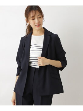 【SALE/50%OFF】NATURAL BEAUTY BASIC ハイツイストギャバSETUP ジャケット ナチュラルビューティベーシック コート/ジャケット ブルゾン ベージュ ネイビー【送料無料】