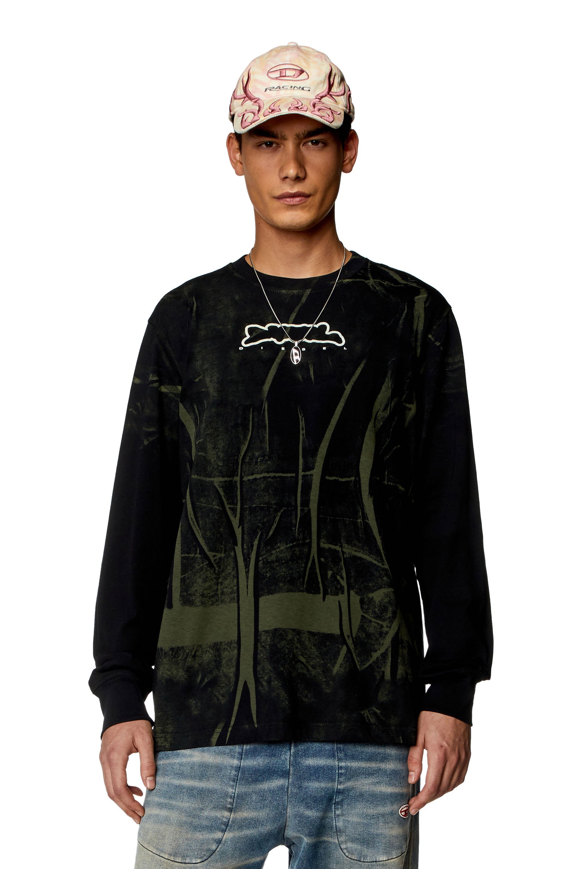 【DIESEL】アシッドウォッシュ トップ(送料無料) 楽天市場】55dsl ディーゼル(カラーブラック)(Tシャツ