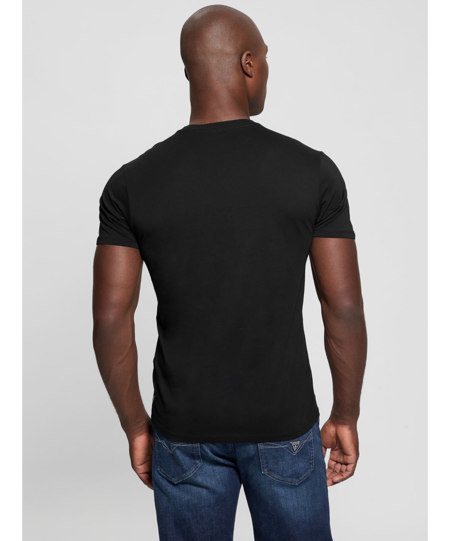 GUESS 半袖Tシャツ(M)BSC Guess Triangle Tee ゲス トップス カットソー・Tシャツ ホワイト ブラック