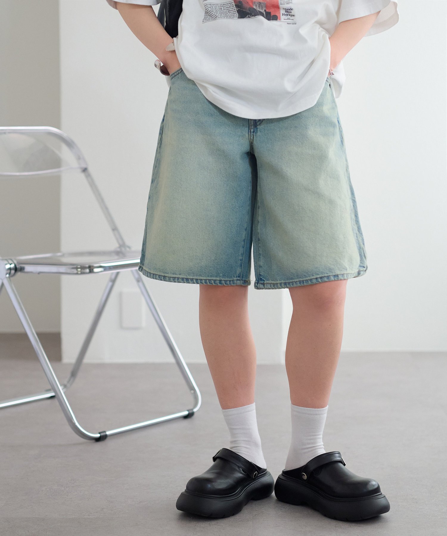 Discoat Levi's BAGGY DAD JORT ディスコート パンツ その他のパンツ ブルー【送料無料】