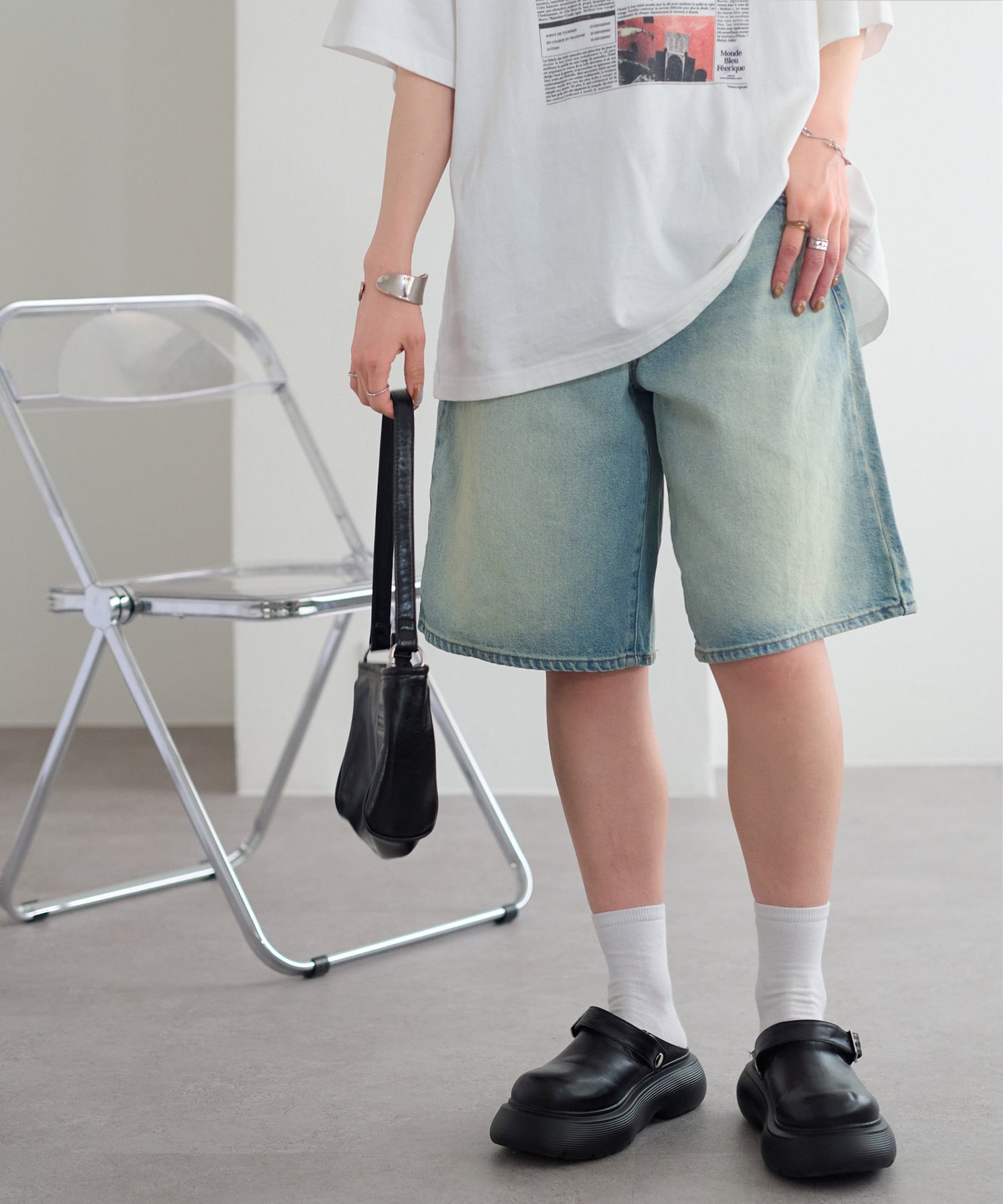 Discoat Levi's BAGGY DAD JORT ディスコート パンツ その他のパンツ ブルー【送料無料】