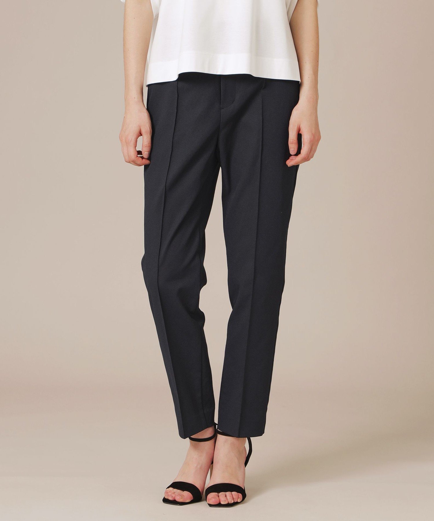 Cotton - 【SALE／24%OFF】MACKINTOSH LONDON 【WEB・一部店舗限定】コットンリネンブレンドオックステーパードパンツ マッキントッシュ ロンドン パンツ その他のパンツ ネイビー ホワイト ベージュ【送料無料】