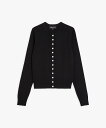 アニエスベー カーディガン レディース agnes b. FEMME J155 CARDIGAN コットンニットカーディガンプレッション アニエスベー トップス カーディガン ブラック【送料無料】