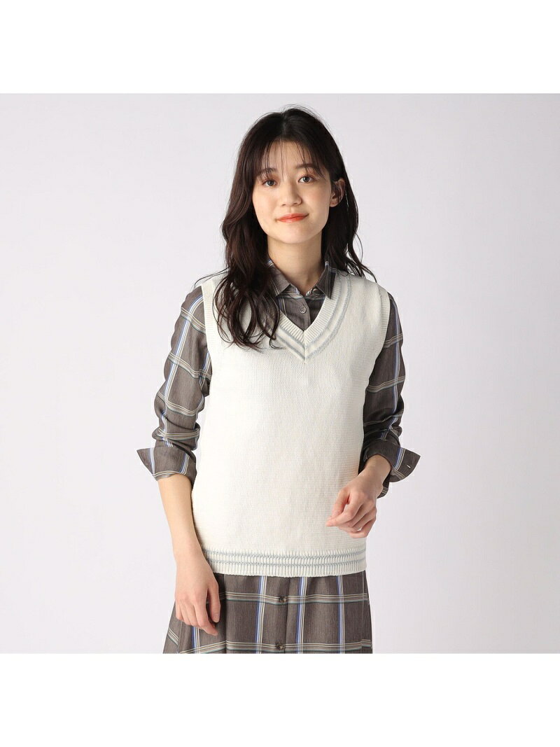 【SALE／89%OFF】KEITH チルデン ニットベスト キース トップス ニット ホワイト ネイビー