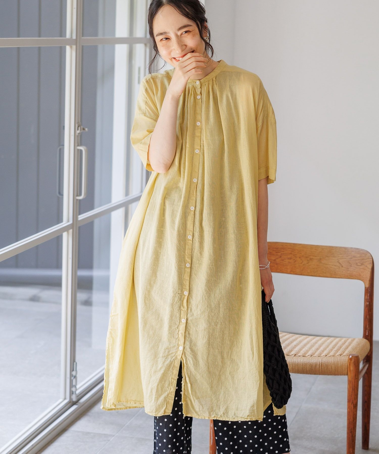 studio CLIP (W)ボイルピースダイHSOP スタディオクリップ ワンピース・ドレス ワンピース イエロー パープル ブラック ブラウン【送料無料】のサムネイル