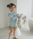 utatane キッズ水着 スタンドラッシュガードパーカー 女の子 子供用 肩フリル ウタタネ 水着・スイムグッズ ラッシュガード グリーン パープル