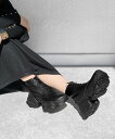 【SALE/25%OFF】mamian スニーカーソールコンバットブーツ マミアン シューズ・靴 ブーツ ブラック【送料無料】