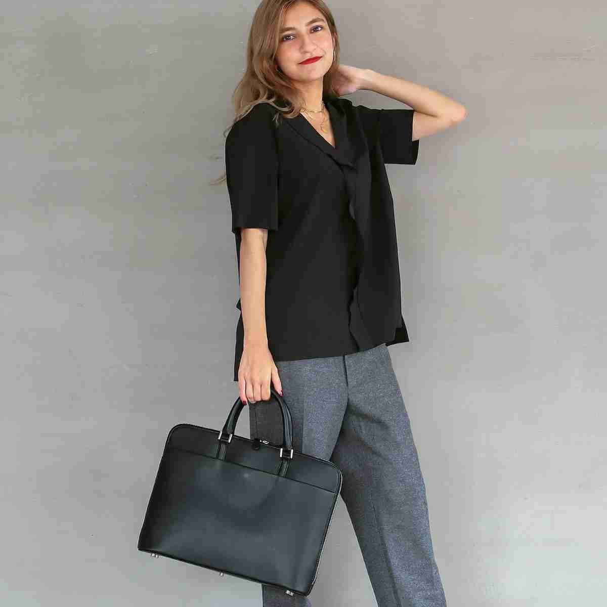 BLUE SINCERE 本革 ビジネスバッグ 軽量 自立 14型PC可 撥水 メンズ 薄い ブルーシンシア バッグ ビジ..