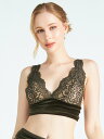 ANNEBRA Mystic ベロア*レースブラレット アンブラ インナー・ルームウェア ブラジャー ブラウン グリーン【送料無料】
