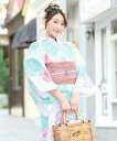 【SALE/50%OFF】SOUBIEN 浴衣2点セット レディース (浴衣+帯) ソウビエン 着物・浴衣・和装小物 浴衣 ホワイト ピンク【送料無料】
