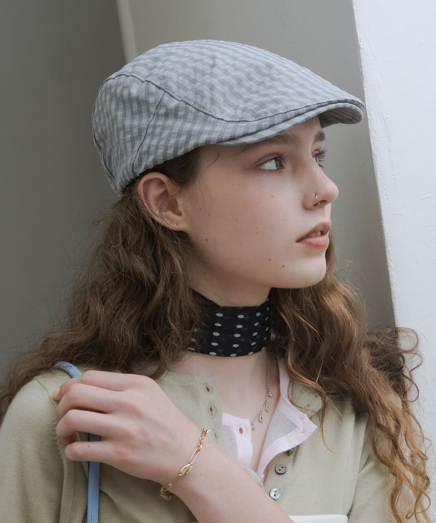 【SALE／50%OFF】SMELLY ドロストチェックハンチング スメリー 帽子 ハンチング・...
