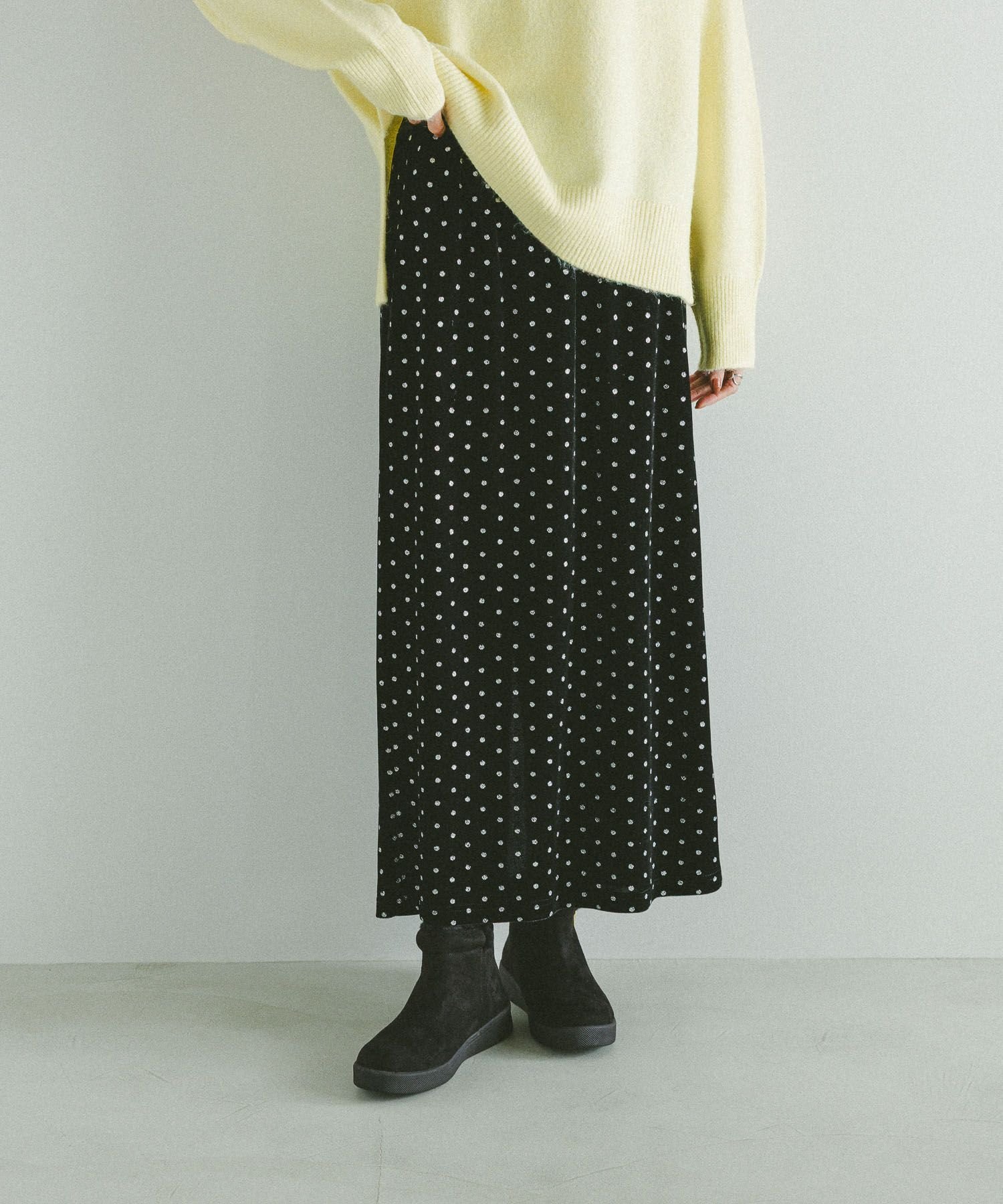 GLOBAL WORK グリッターベロアIラインスカート/593330 グローバルワーク スカート ロング・マキシスカート ブラック ブラウン【送料無料】のサムネイル