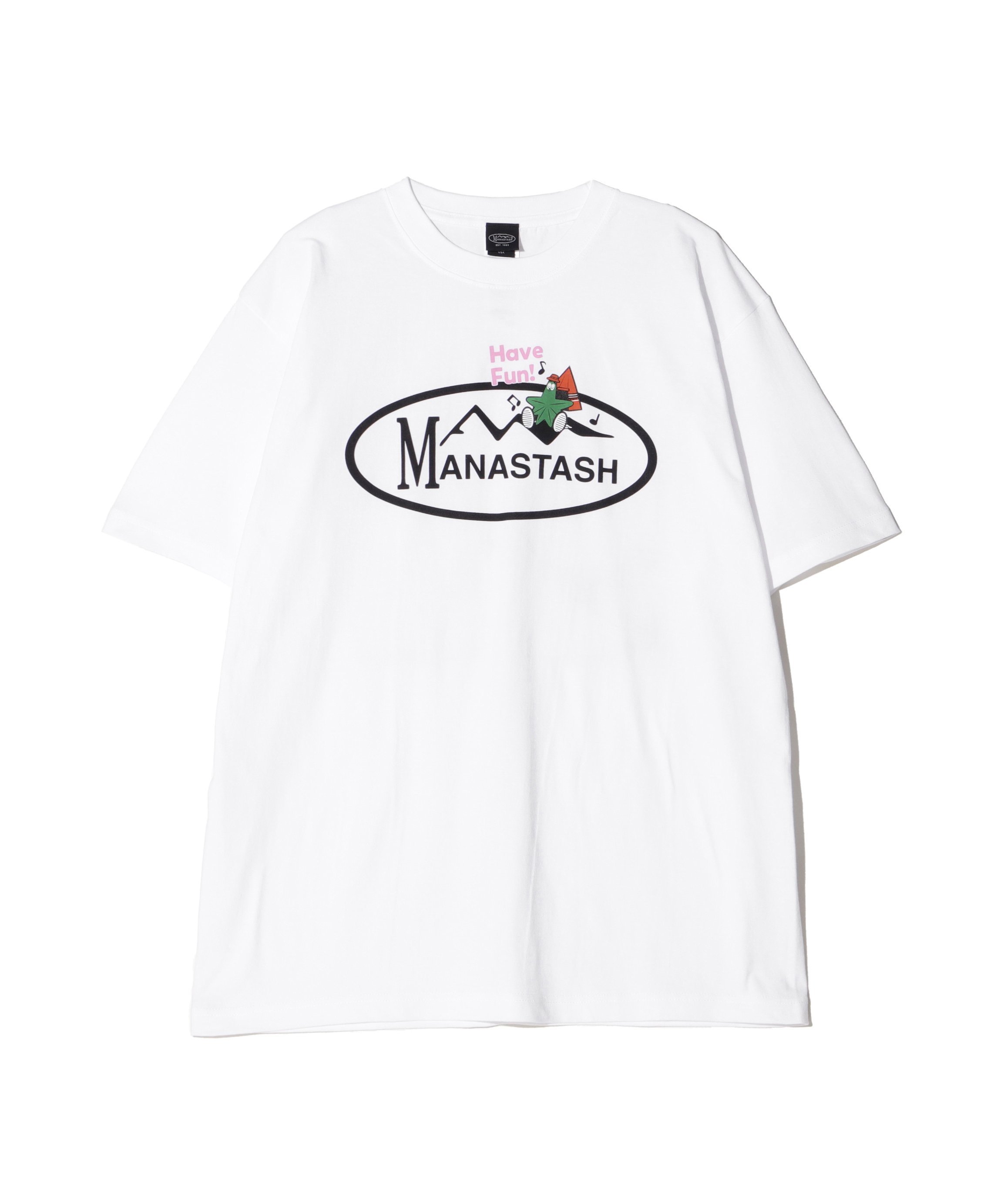 MANASTASH MANASTASH/マナスタッシュ/ODJ TEE HAVE FUN! マナスタッシュ トップス カットソー・Tシャツ ブラック ホワイト【送料無料】