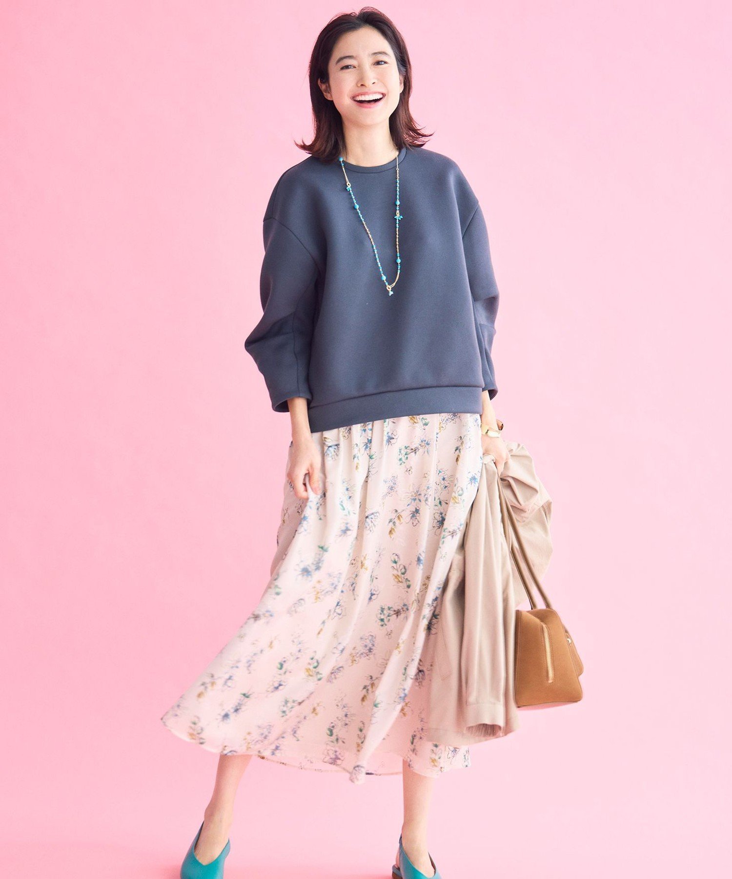 【SALE／30%OFF】自由区 S エアリーローン花柄プリント スカート ジユウク スカート ロング・マキシスカート ブルー【送料無料】 stylife-15533349 Rakuten Fashion サンプル画像2