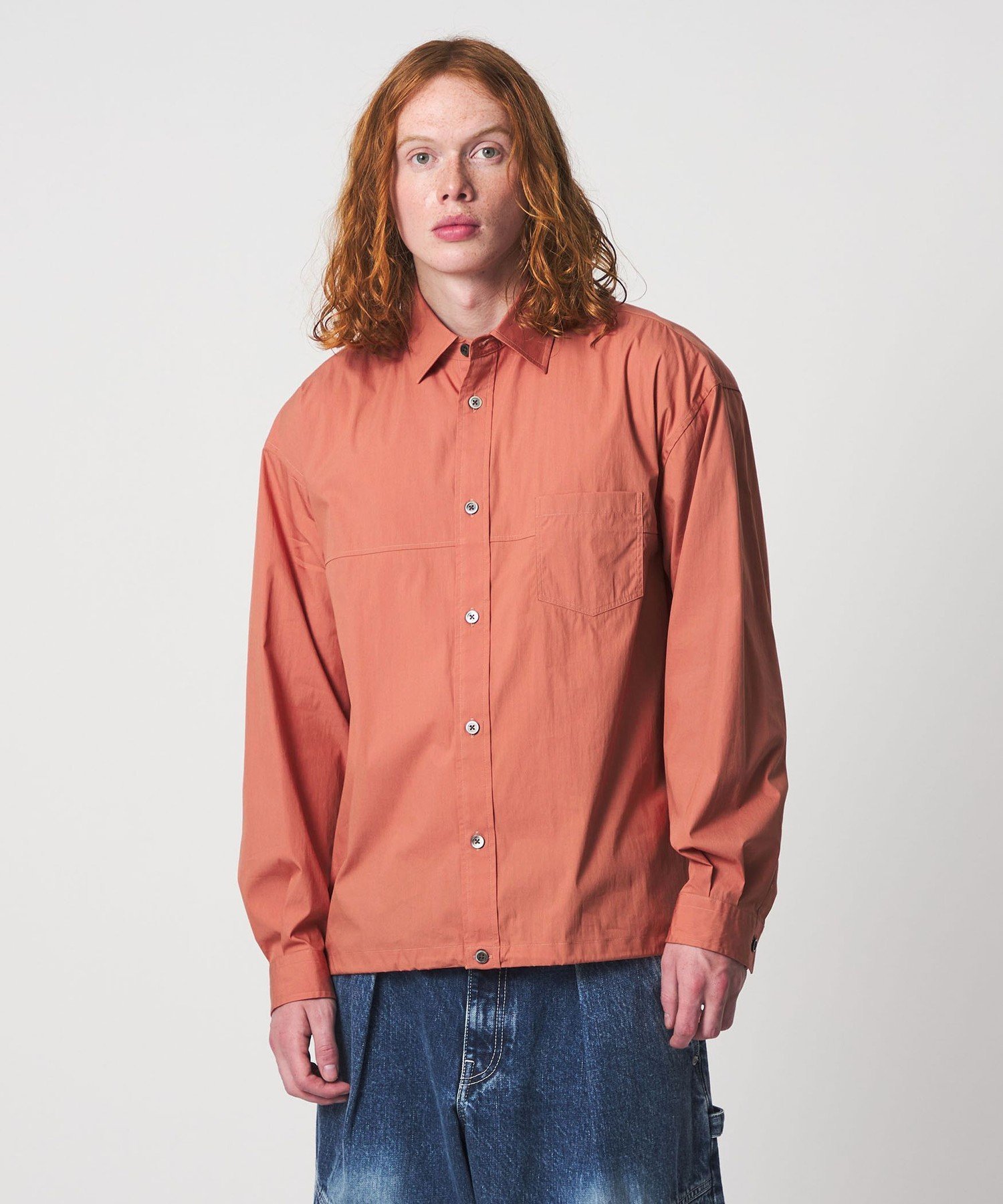 & SONS ＜UNITED ARROWS & SONS＞ BOX SHIRT BLOUSON/シャツ ユナイテッドアローズ トップス シャツ・ブラウス ホワイト