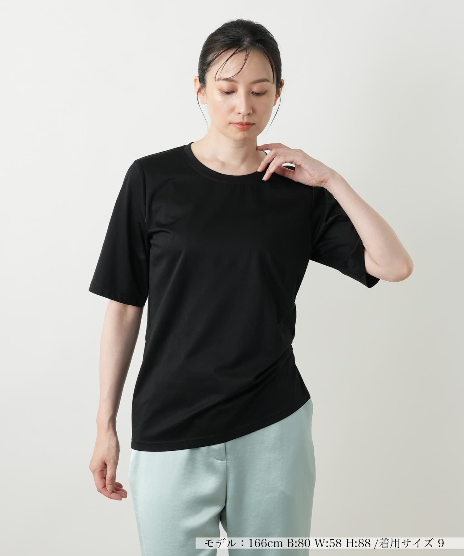Leilian 半袖カットソー レリアン トップス カットソー・Tシャツ ホワイト ブラック