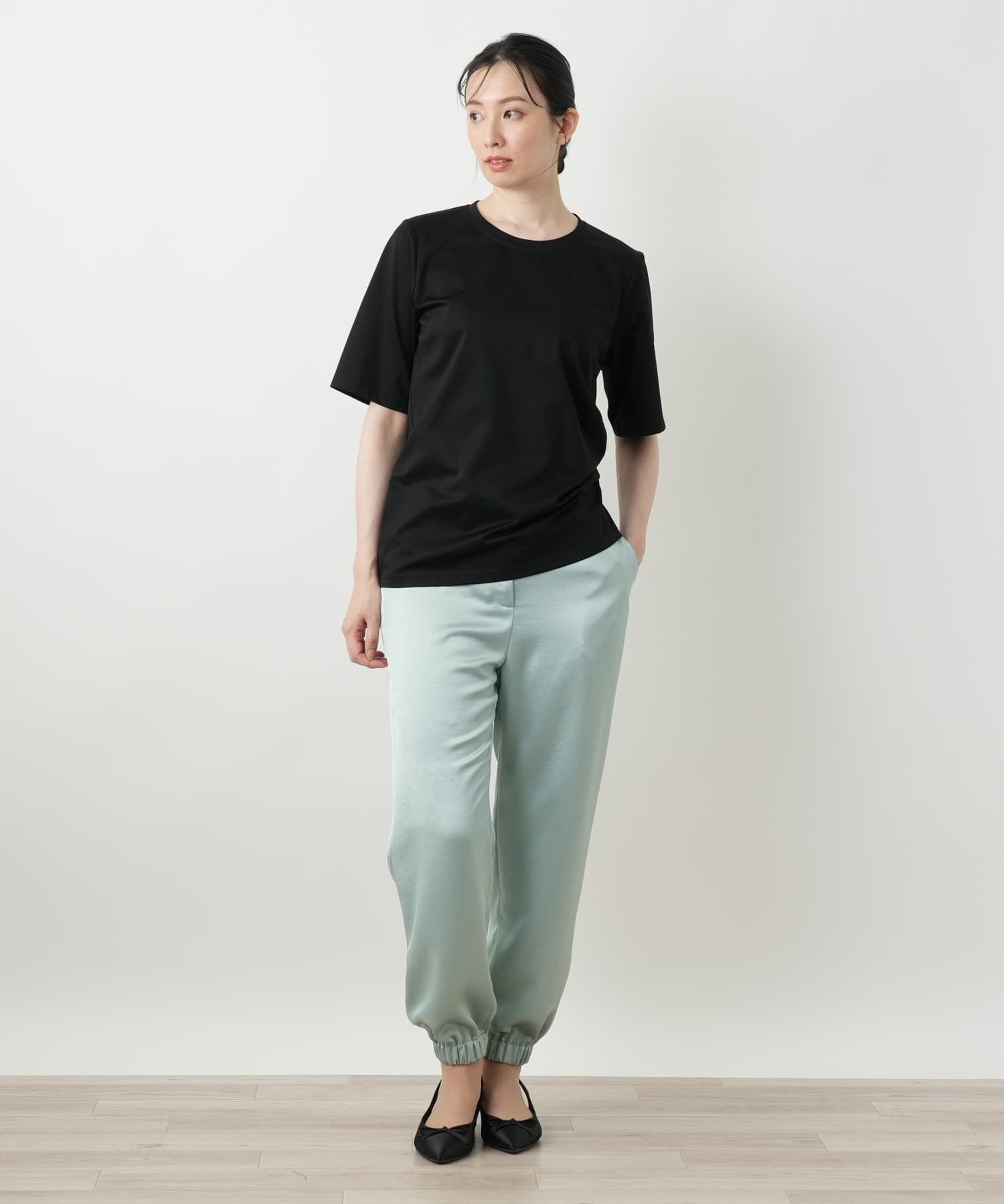 Leilian 半袖カットソー レリアン トップス カットソー・Tシャツ ホワイト ブラック