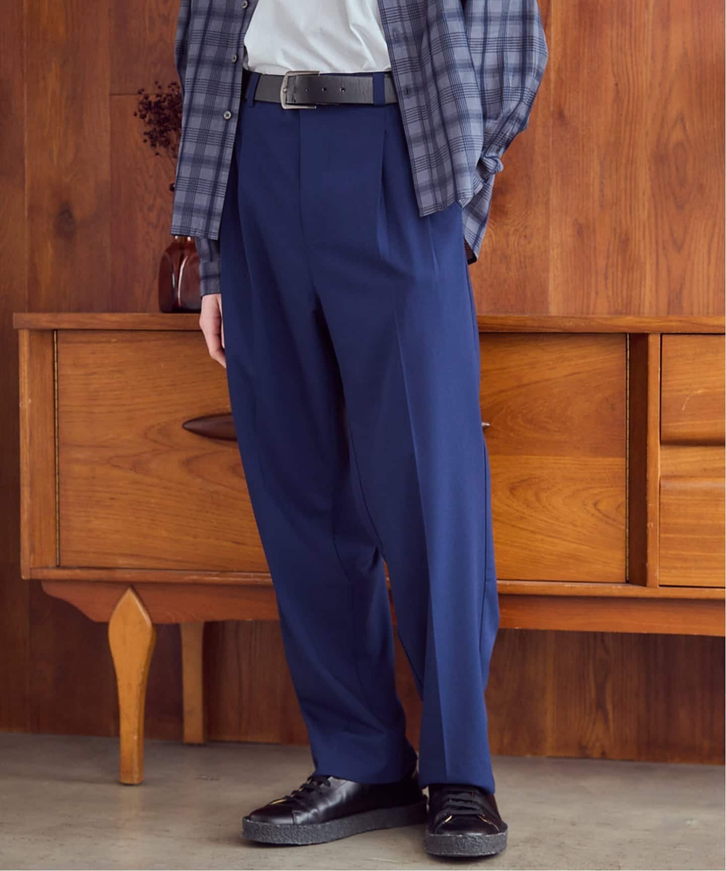 OSKR / オーエスケーアール ex Two Tuck TR Tapered Slacks ベーセーストック パンツ スラックス・ドレスパンツ ブラック ネイビー グレー