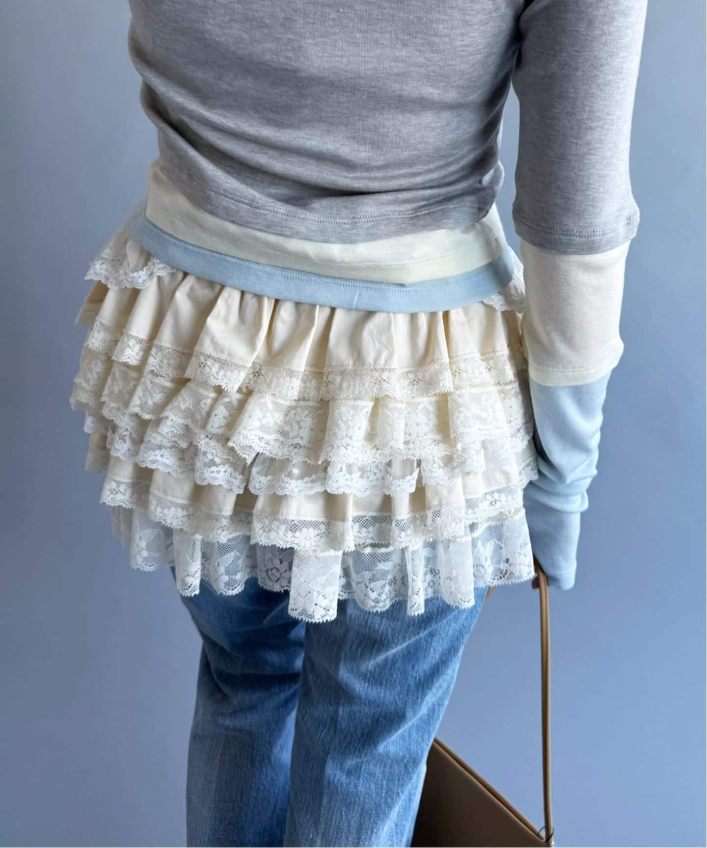 EDIT.FOR LULU 【YUHAN WANG/ユハン・ワン】lace ruffle tiered skirt エディット フォー ルル スカート その他のスカート ホワイト【送料無料】