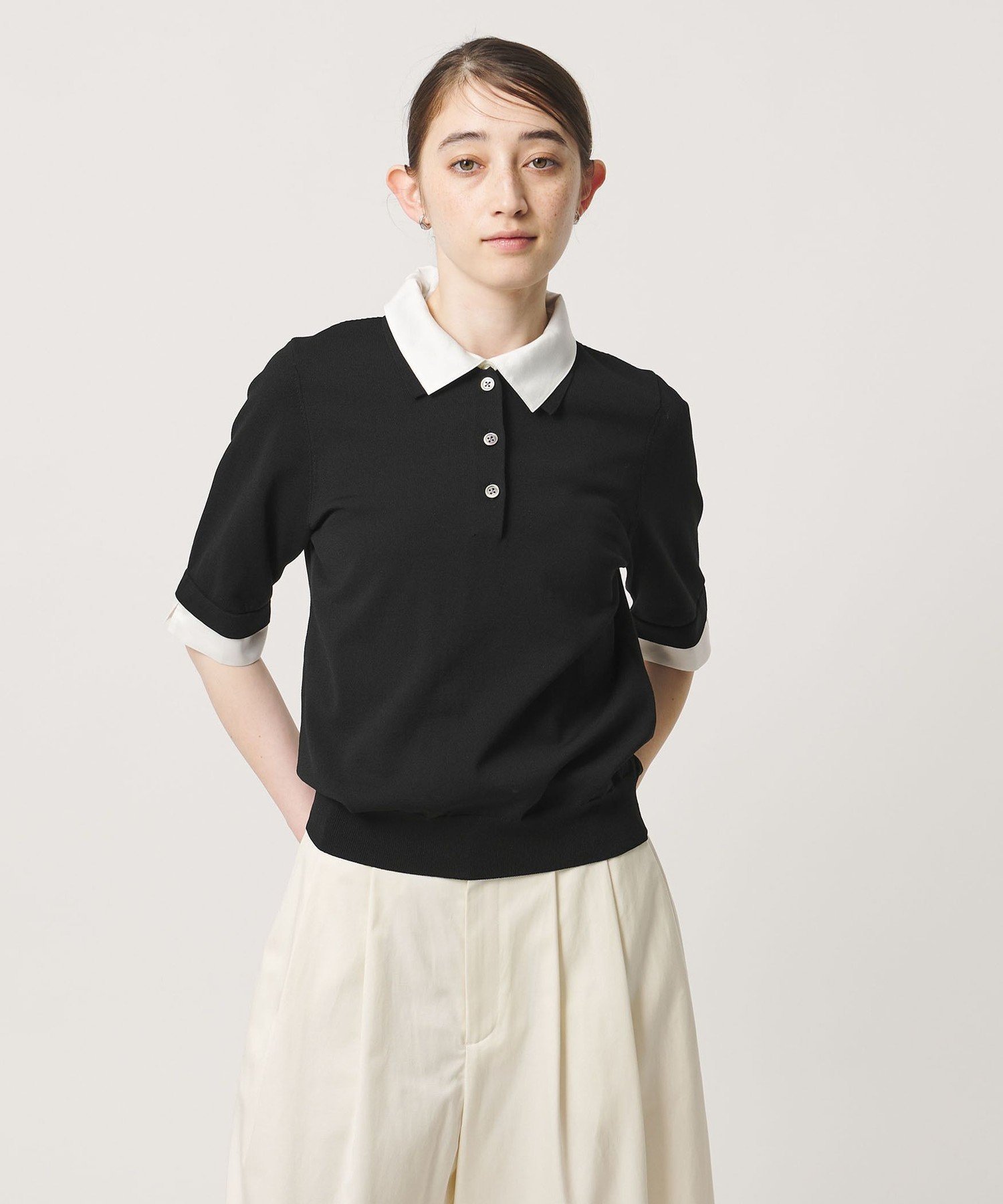 新品タグあり☆ユナイテッドアローズ　半袖ニット　完売品 UNITED ARROWS（ユナイテッドアローズ） 半袖ニット FREE ホワイト