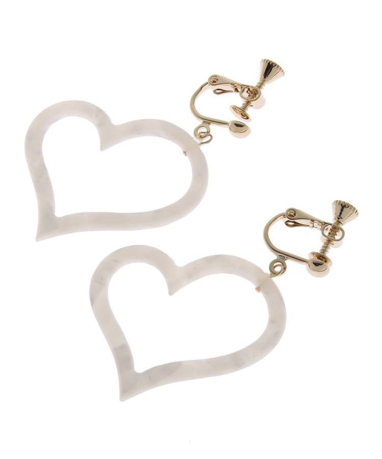 ITS' DEMO ◆オープンハートイヤリング イッツデモ アクセサリー・腕時計 イヤリング・イヤーカフ ホワイト ピンク ブルーのサムネイル