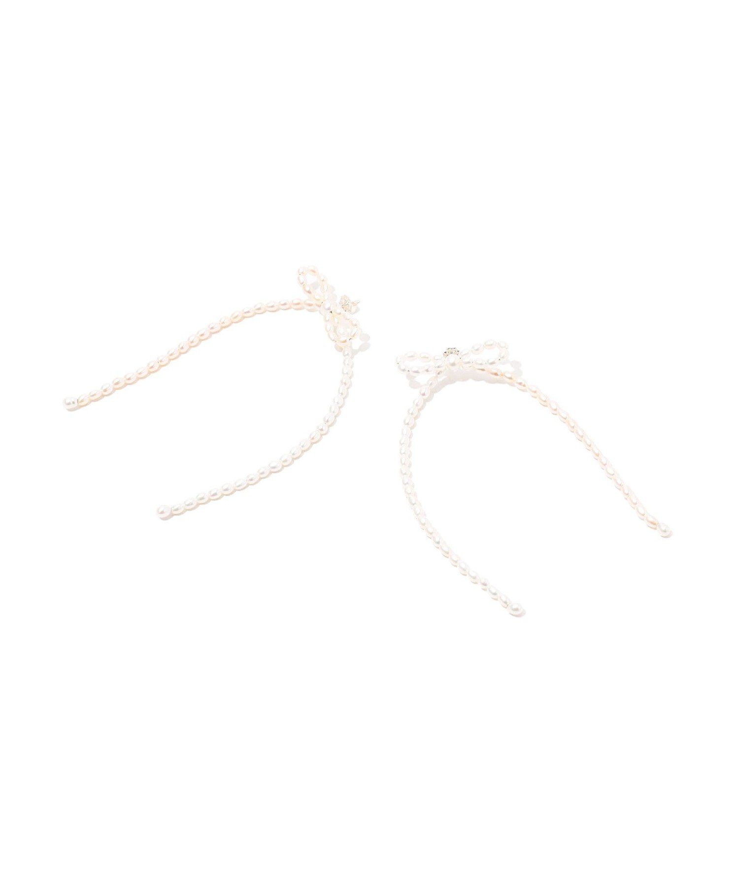 TOMORROWLAND GOODS Kara Yoo MARGOT リボンパールピアス トゥモローランド アクセサリー・腕時計 ピアス ホワイト【送料無料】