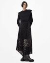 ALLSAINTS (W)LEIA DOTT DRESS オールセインツ ワンピース・ドレス ドレス ブラック【送料無料】