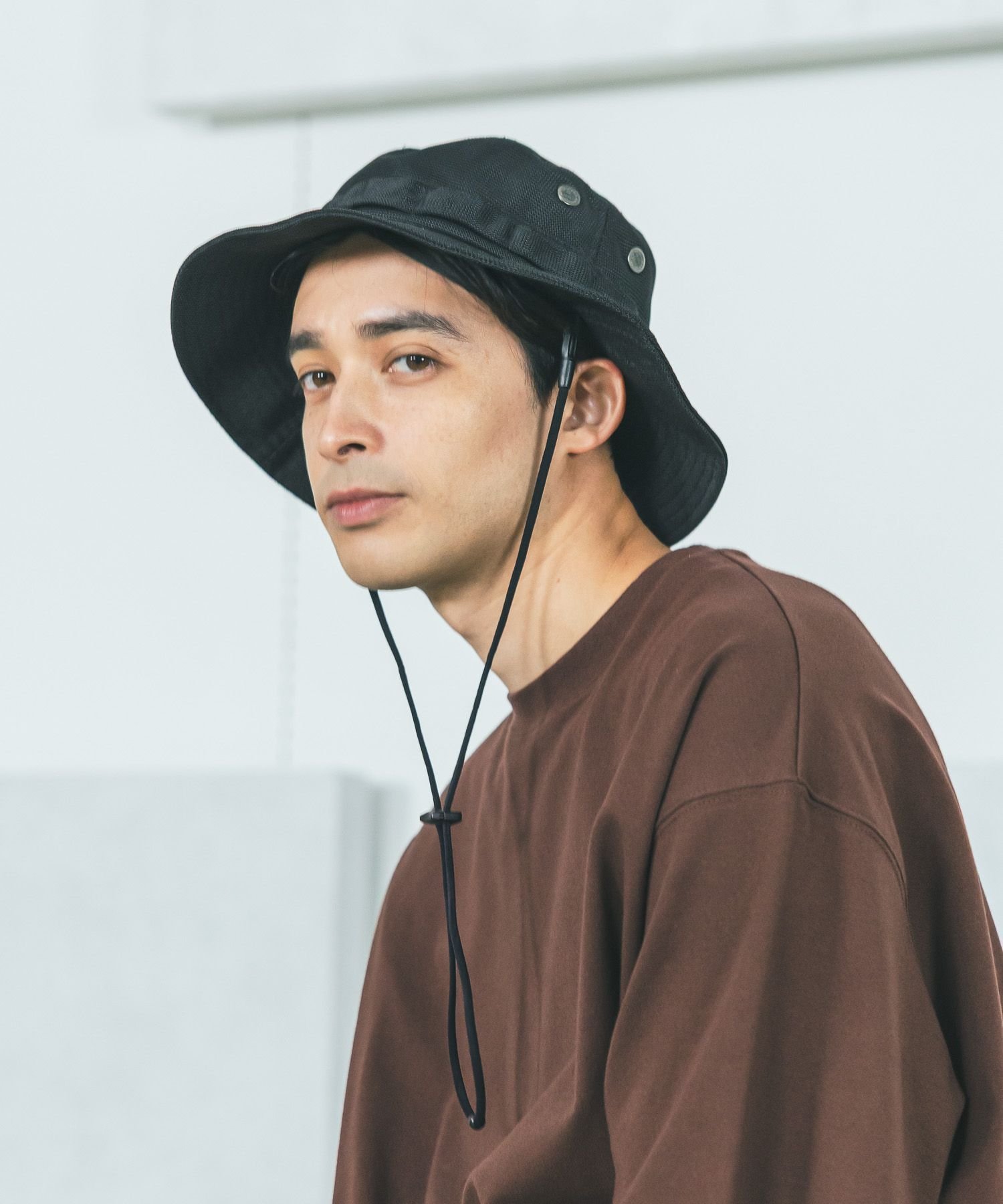 【SALE／42%OFF】LAKOLE メッシュサファリハット ラコレ 帽子 ハット カーキグリーン ブラック ネイビーのサムネイル