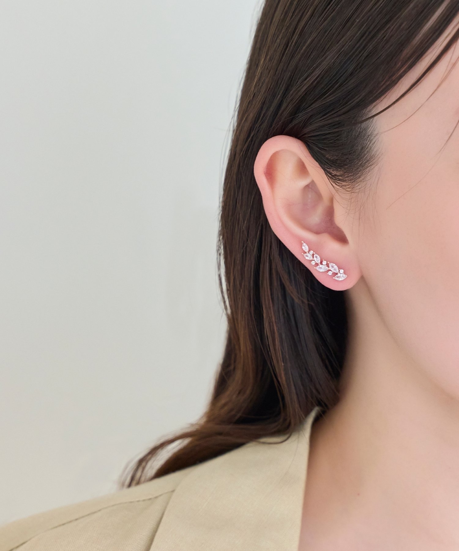 Phoebe リーフグレースビジューピアス&イヤリング ローズゴールド ジュエルアディクト アクセサリー・腕時計 ピアス ゴールド